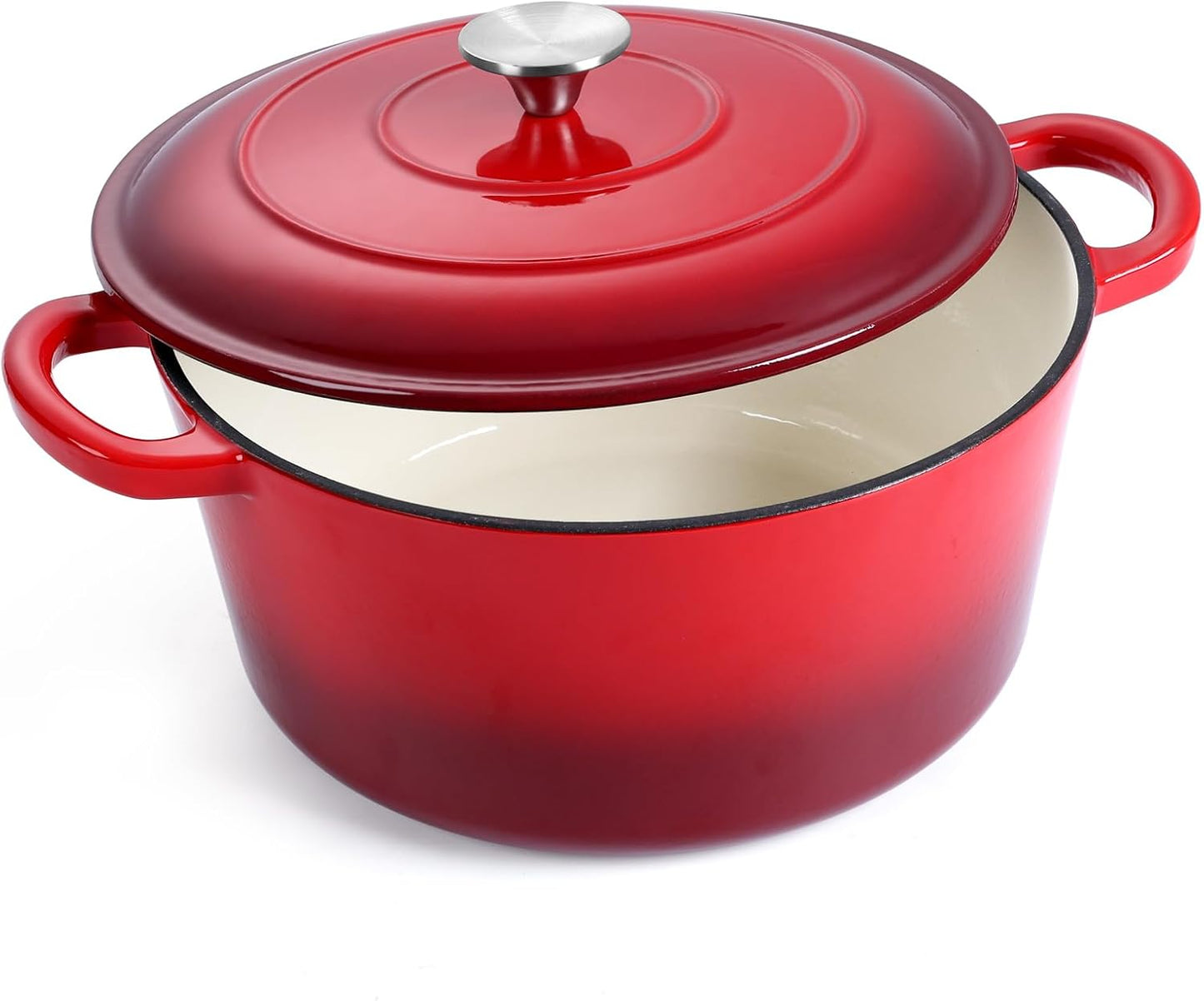 E-far Enameled Cast Iron Dutch Oven for Versatile Cooking