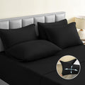 Jersey Knit Queen Sheet Set 6 Pieces - Stretchy, Wrinkle-Free Fit