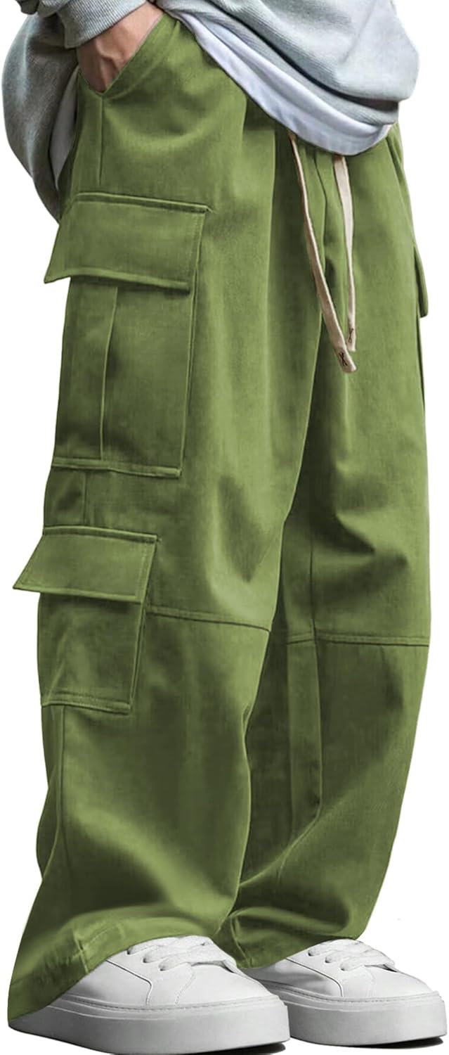 ZAFUL Mens Baggy Pants Y2K Contrast Piping Drawstring Sweatpants