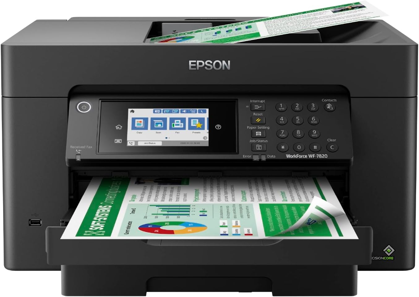 Epson WF-7820 All-in-One Wide-Format Printer: Effortless 2-Sided Printing!