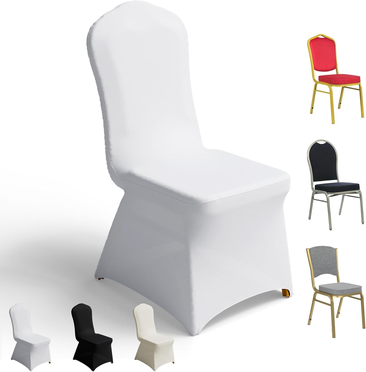 100 PCS Banquet Chair Covers for Wedding Events and Parties