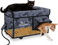Indestructible Heated Outdoor Cat House - Insulated Weatherproof