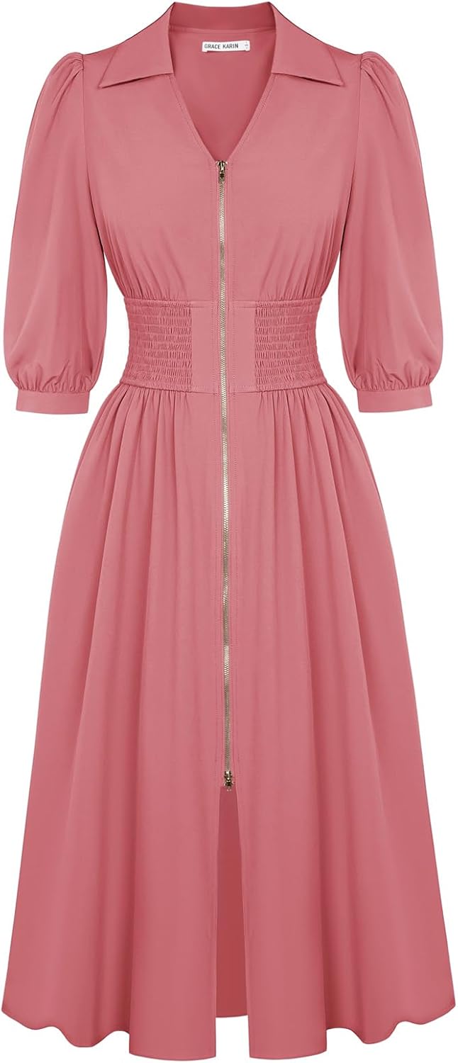 GRACE KARIN Fall Midi Dress for Effortless Style and Comfort