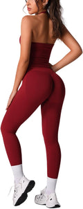 Seamless 2 Piece Workout Sets for Women - Scrunch Butt Leggings