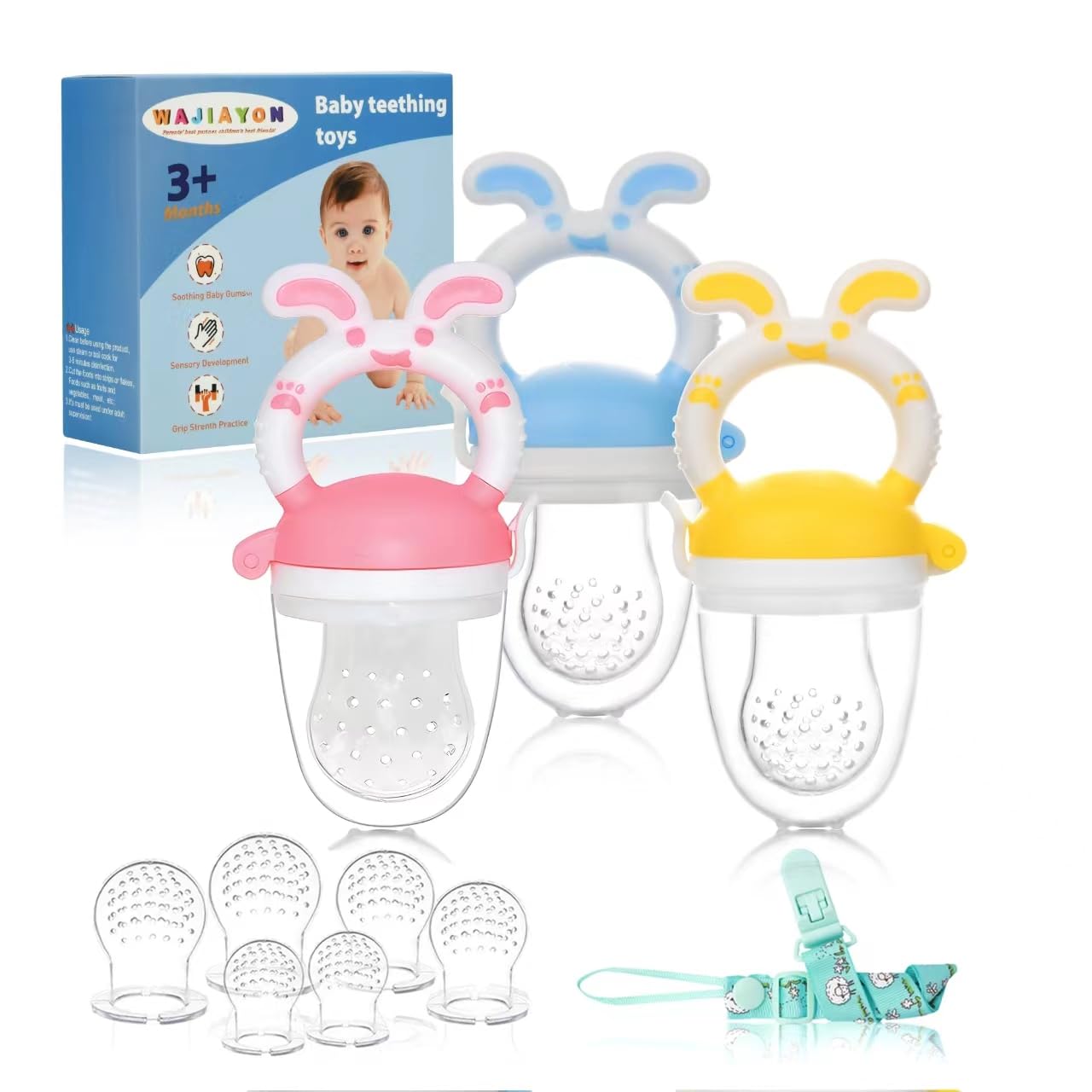Baby Fruit Feeder 3-Pack - Teething & Feeding Essentials