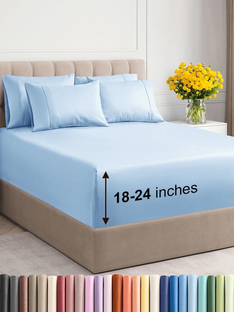 Extra Deep Full Sheet Set - Breathable & Cooling Luxury Sheets