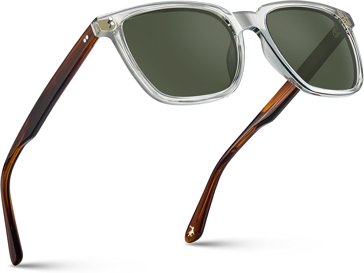 CARFIA Acetate Polarized Sunglasses for Men with UV400 Protection