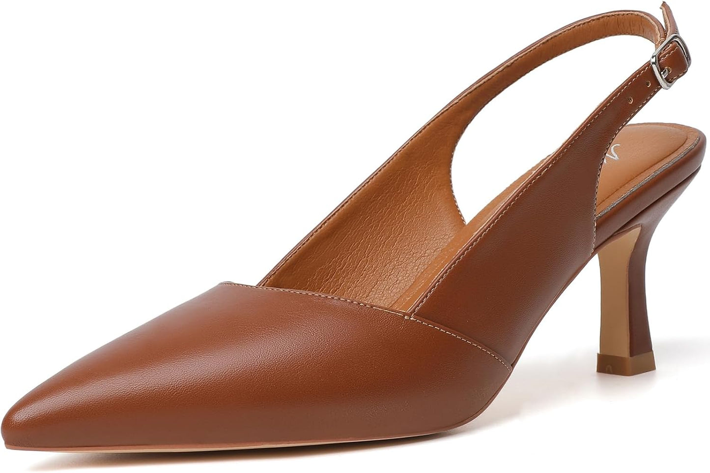 Chic Mostrin Kitten Heels for Women Slingback Pointed Style