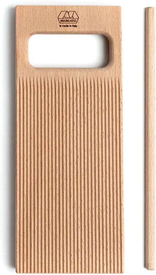 MARCATO Italian Gnocchi Pasta Board Set | Homemade Garganelli Pasta Maker