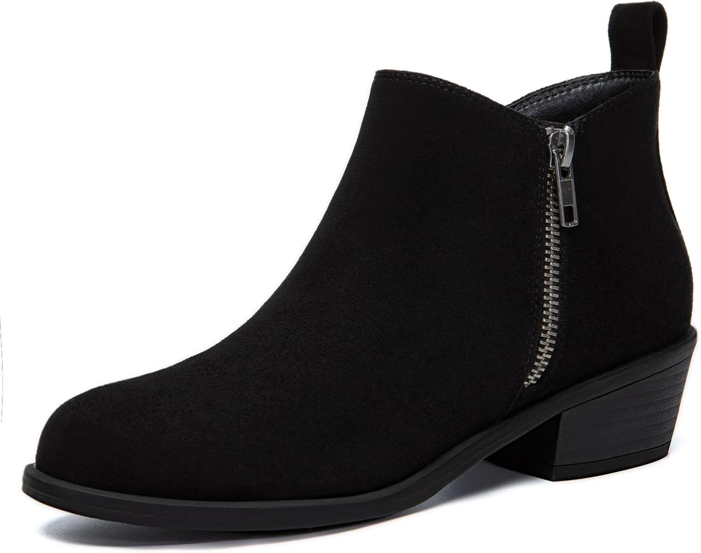 Athlefit Women's Ankle Boots Comfortable Short Chunky Booties