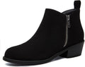 Athlefit Women's Ankle Boots Chunky Low Heel Comfortable (Style R1R8)