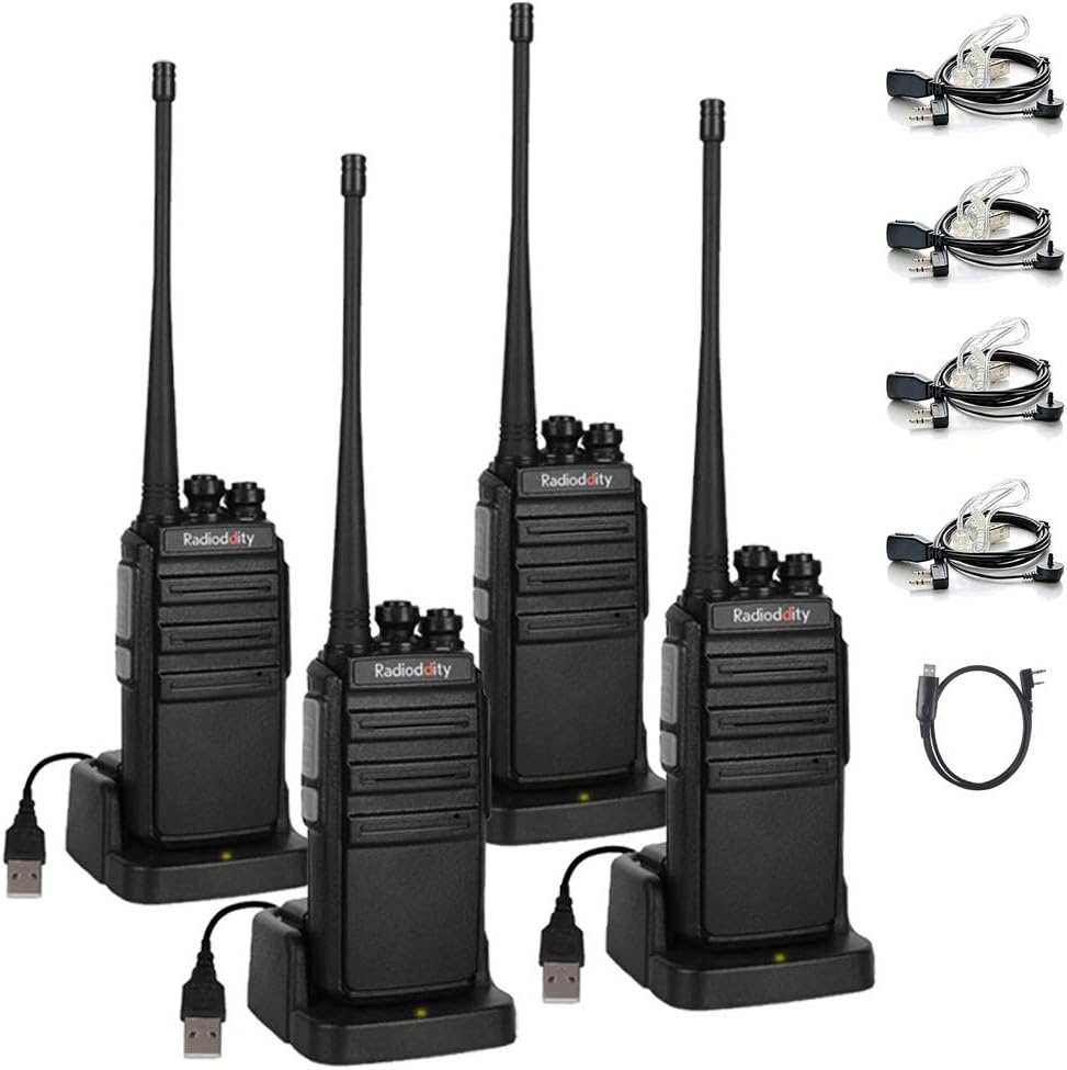 4 Pack GA-2S Long Range Walkie Talkies for Adults and Business