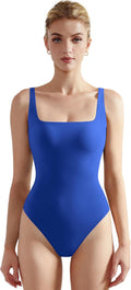 SUUKSESS Women's Stylish Square Neck Thong Bodysuit for Night Out