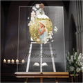 SPEEDYORDERS Personalized Funeral Sign with Photo - Sky Blue 24x32 in