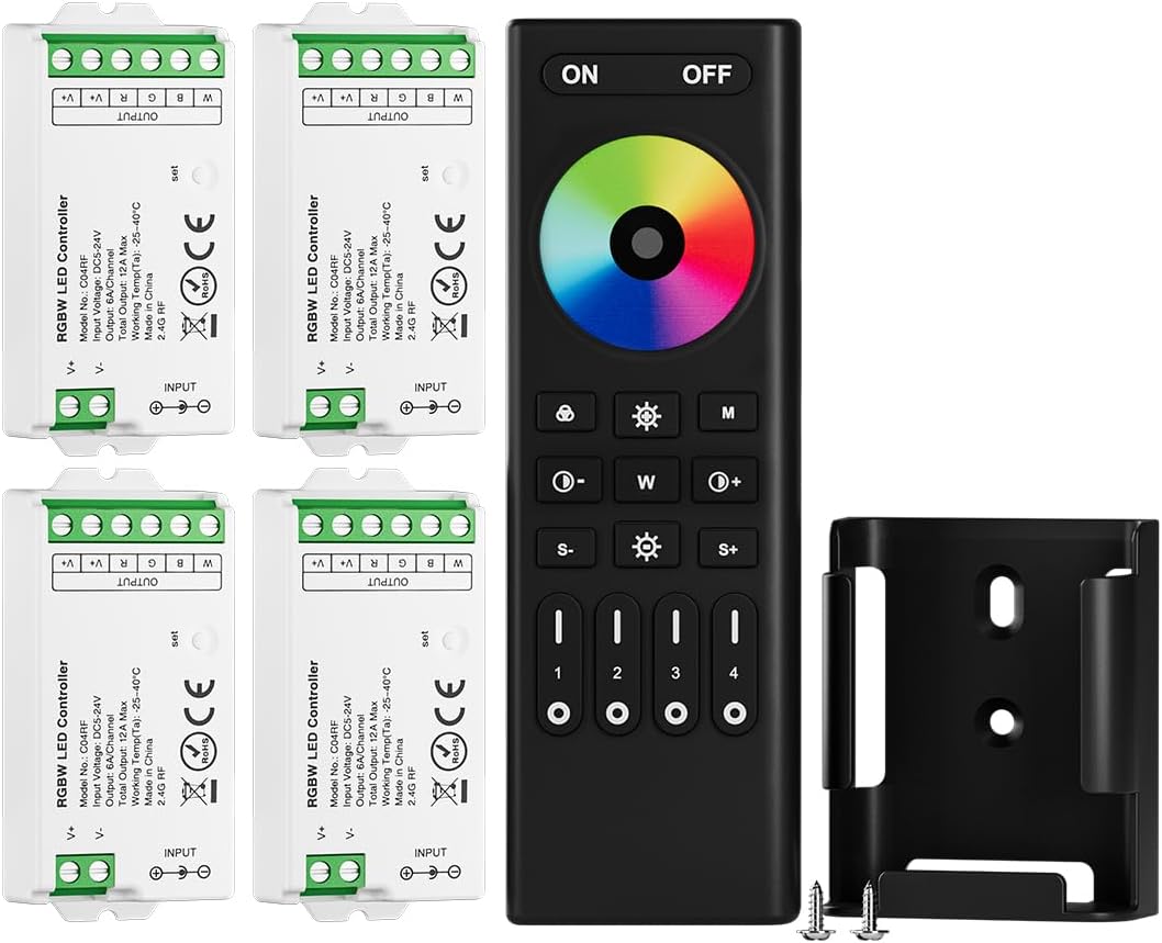 BTF-LIGHTING 2.4GHz Wireless RF Remote Controller Kit for LED