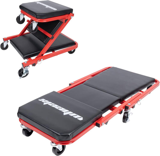 Mechanic Creeper 36 Inches by WheelX - 2-in-1 Garage Chair