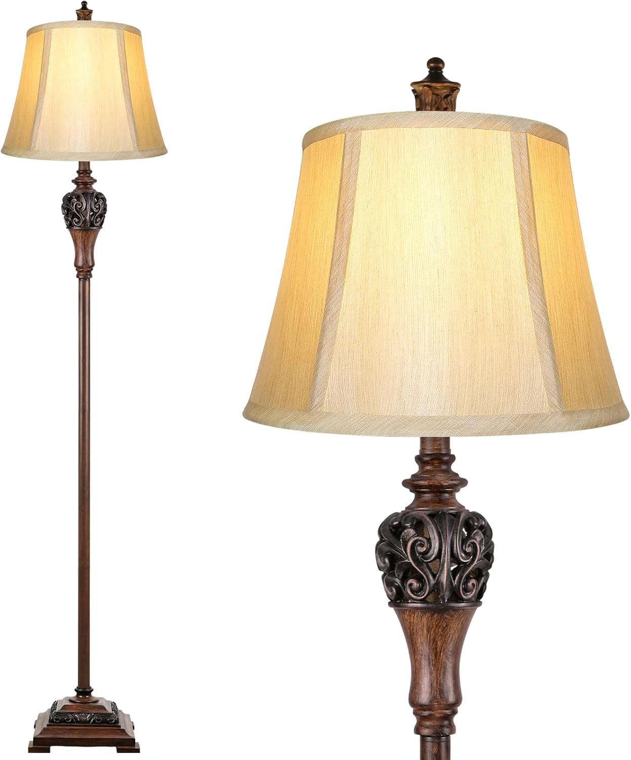 Vintage Floor Lamp for Living Room with Elegant Rustic Design