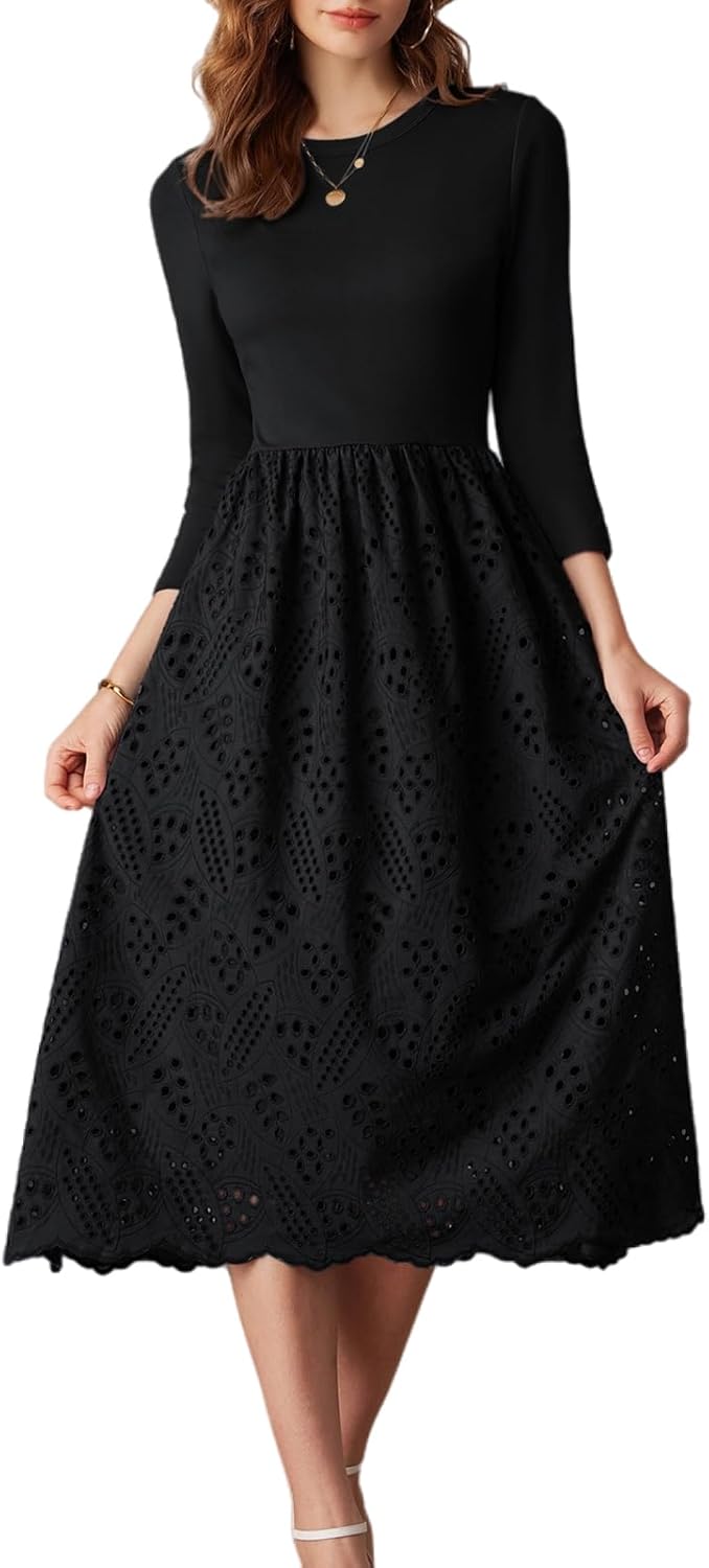 GRACE KARIN Womens Summer A Line Midi Dress with Pockets