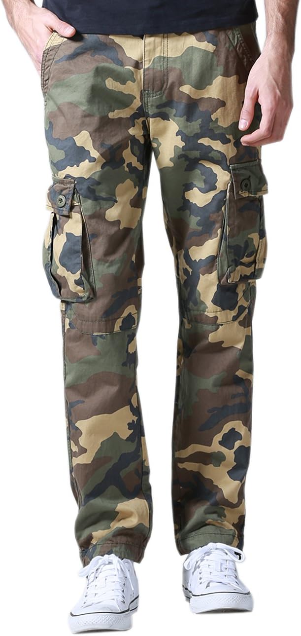 Match Men's Casual Wild Cargo Pants for Outdoor Work Wear