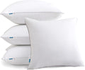 18x18 Pillow Inserts Set of 4 - Cotton Cover, Soft Yet Supportive