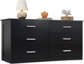 WLIVE Wood Dresser for Bedroom with 6 Drawers and Storage