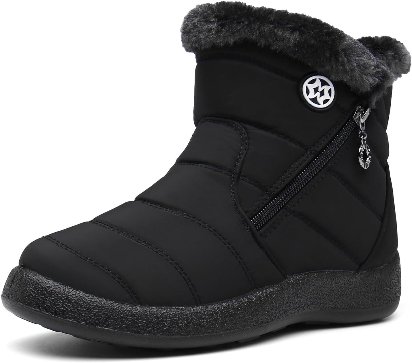 Hsyooes Womens Warm Fur Lined Winter Snow Boots for Comfort