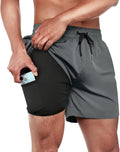 BRISIRA Mens Swim Trunks 5 in Inseam - Quick Dry with Liner Lining