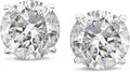 14K Gold Diamond Stud Earrings for Women - Screw Back Security