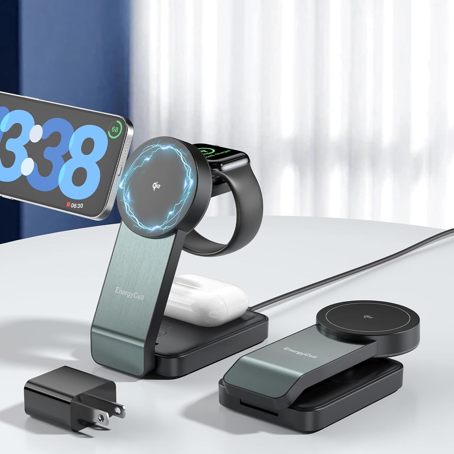 3-in-1 Apple Charger: Fast Magnetic Qi2 15W