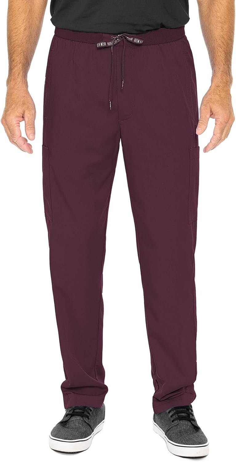 Med Couture Men's Straight Leg Scrub Pant with Zip Fly Front