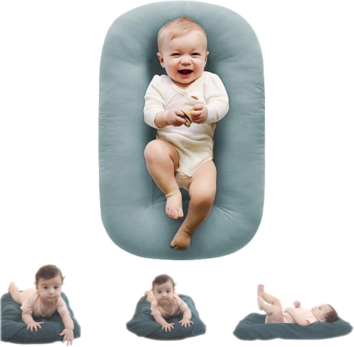 Ultimate Comfort for Baby: Mist Blue Lounger