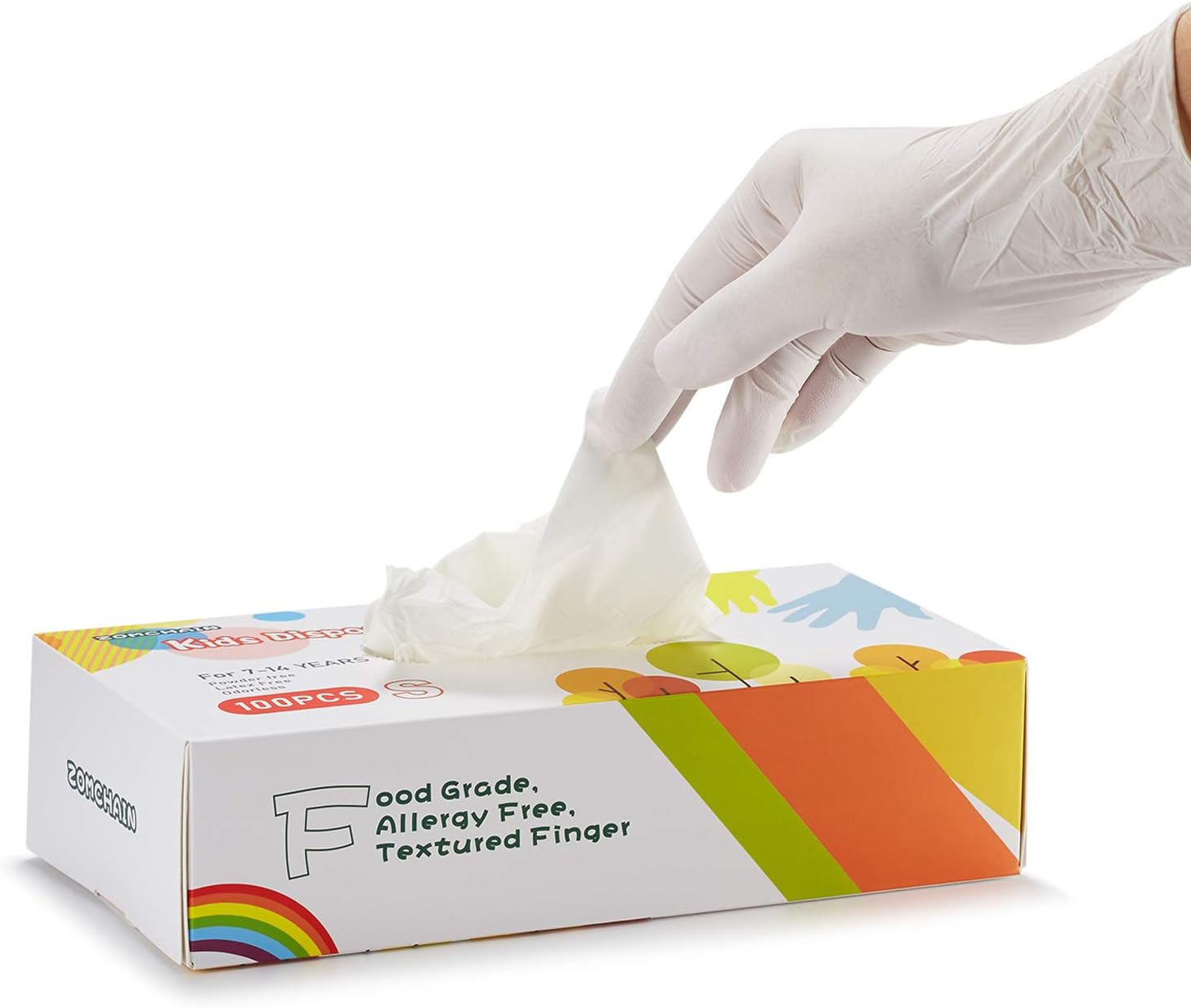 Kids Nitrile Gloves for Ages 7-14 - Latex & Powder Free - 100 PCS