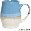 Bosmarlin 25 Oz Extra Large Ceramic Mug, Blue - Big Cup for Home & Office