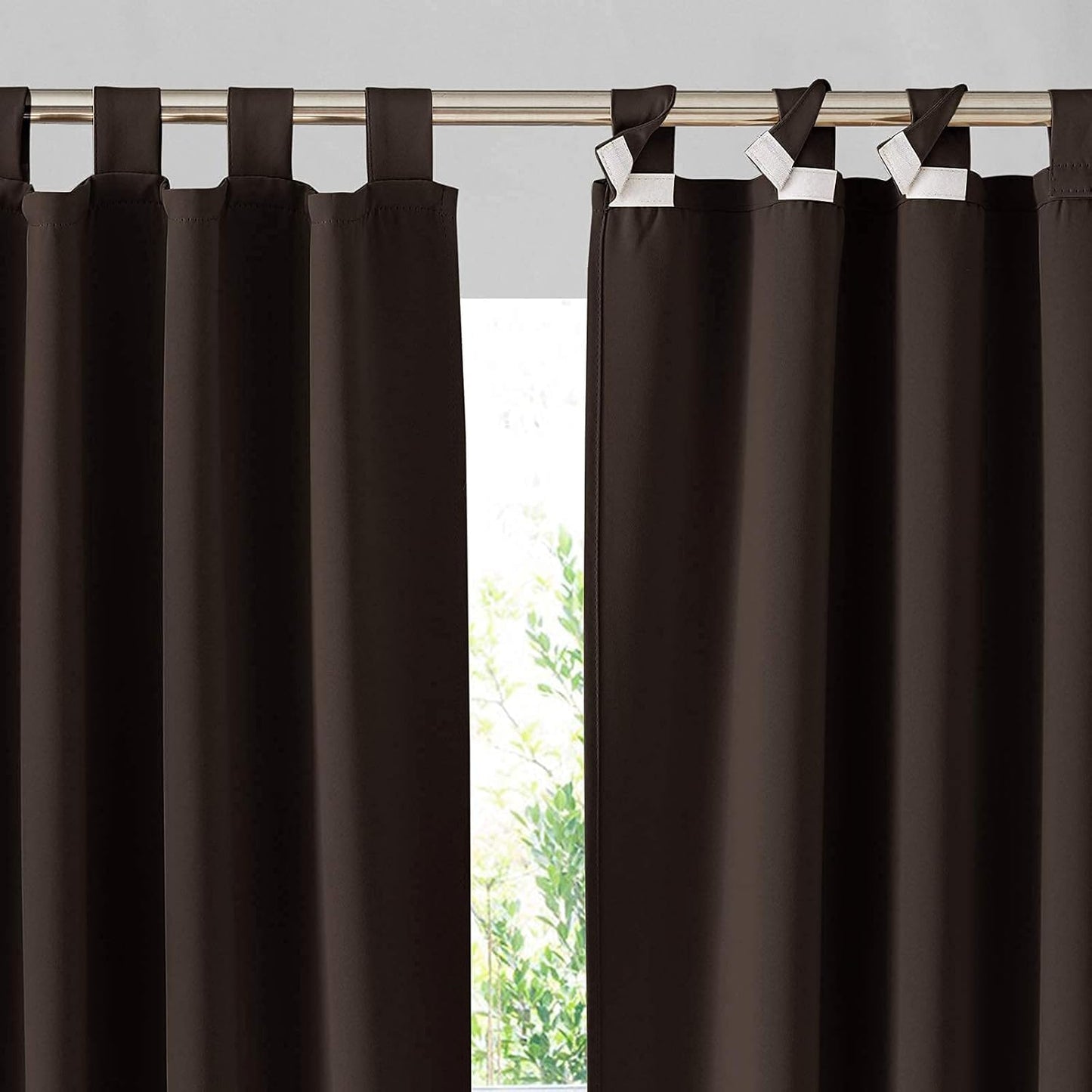 RYB HOME Outdoor Blackout Curtains for Patio and Pergola Use
