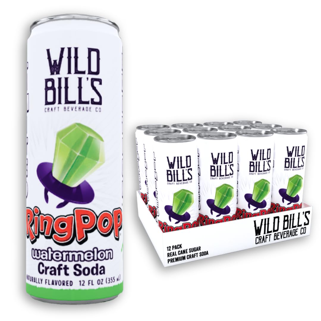Wild Bills Watermelon Ring Pop Craft Soda - Pure Cane Sugar