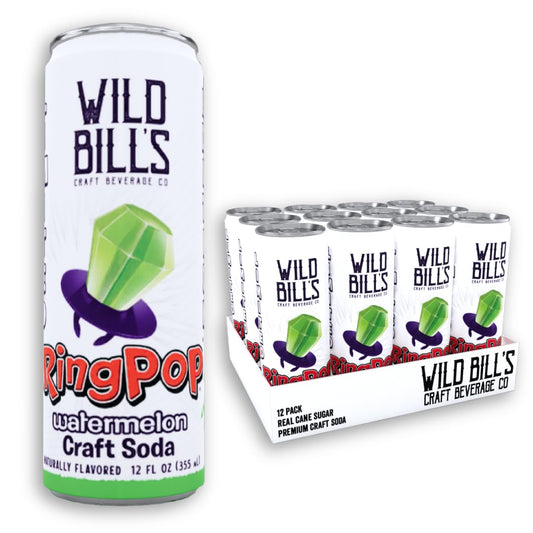 Wild Bills Watermelon Ring Pop Craft Soda - Pure Cane Sugar