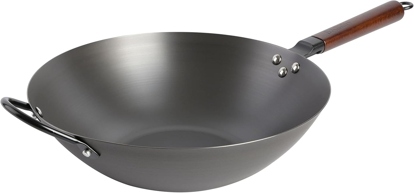 Babish 14-Inch Carbon Steel Wok for Perfect Stir Frying