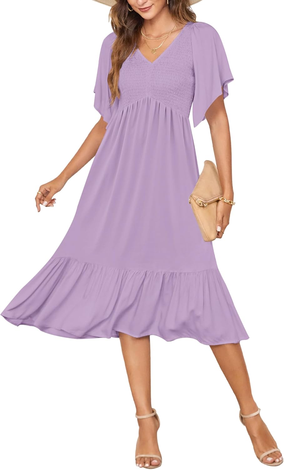 AUSELILY Women's Summer Empire Waist Dress for Every Occasion