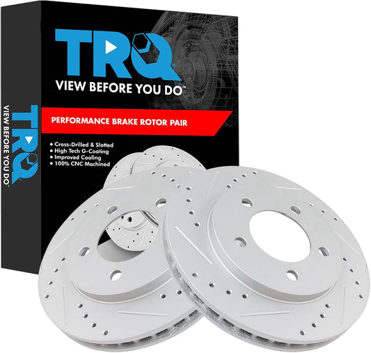 TRQ Front Performance Brake Rotors Set for Ford Expedition & Navigator