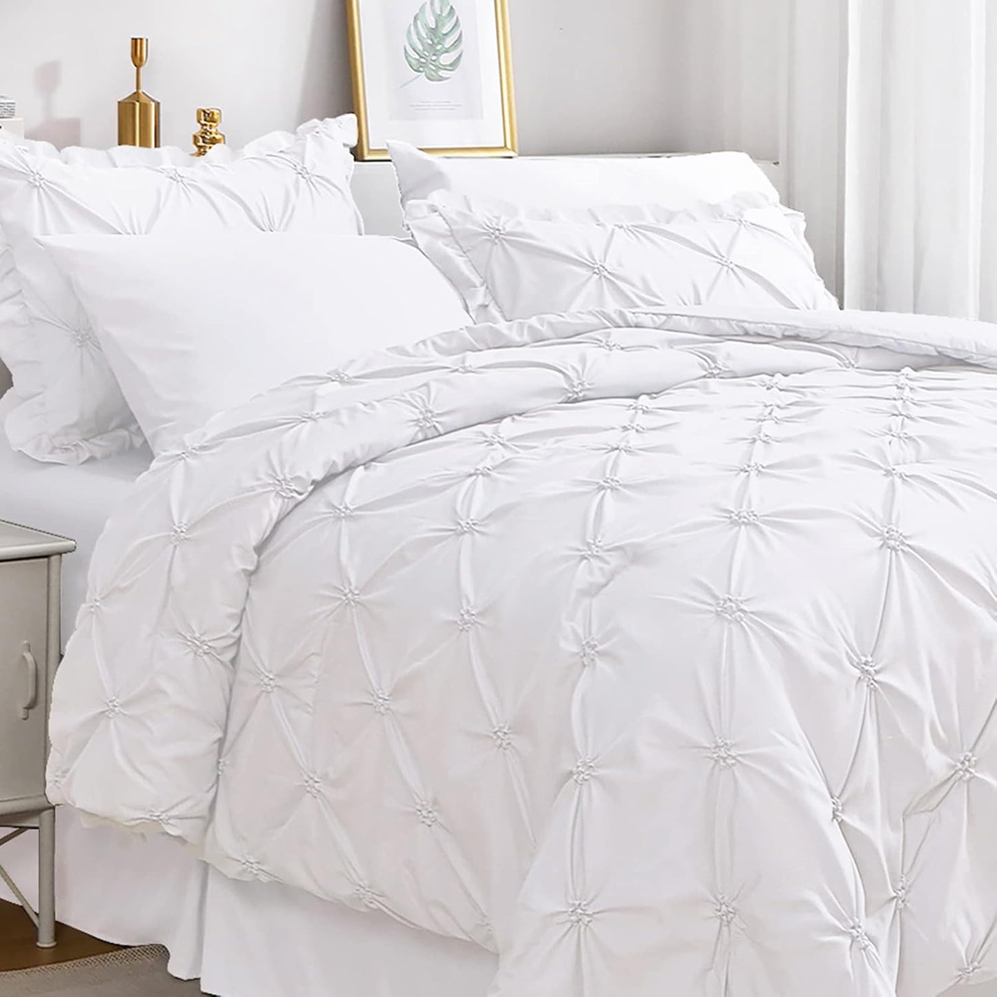 JOLLYVOGUE King Size Comforter Set 7 Pieces for Elegant Bedrooms
