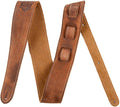 Vintage Vibe: Fender 2in Brown Leather Guitar Strap