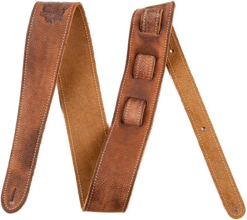 Vintage Vibe: Fender 2in Brown Leather Guitar Strap