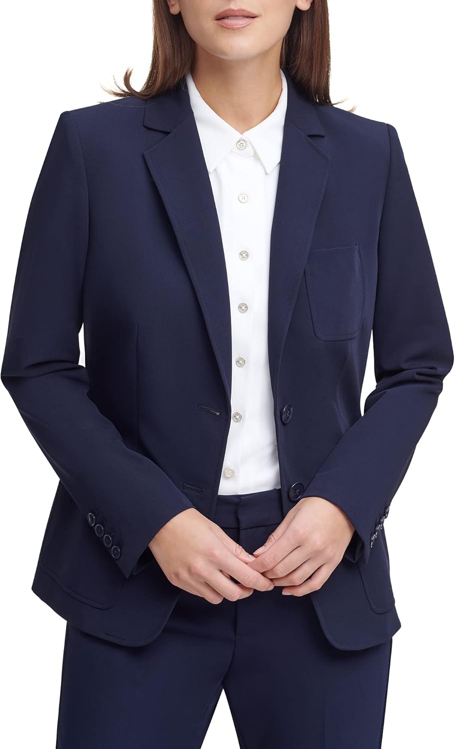 Tommy Hilfiger Women's Work Two Button Blazer Jackets Review