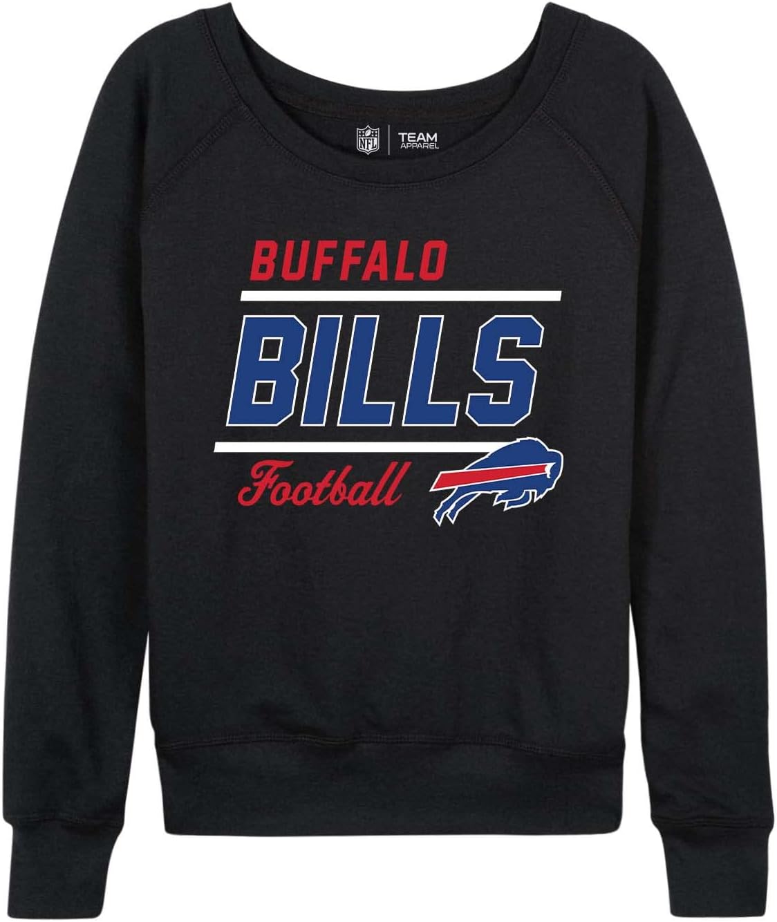 Buffalo Bills Womens Slouchy Crew Neck Lightweight Pullover