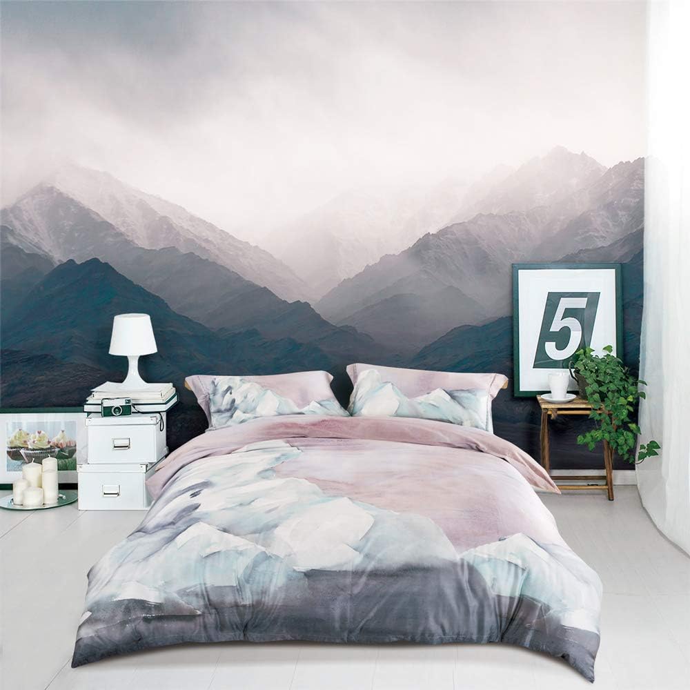 MILDLY 100% Long-Staple Cotton Duvet Cover Set for Comfort