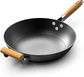 imarku NonStick Wok Pan 12.5 in - Lightweight Carbon Steel Wok