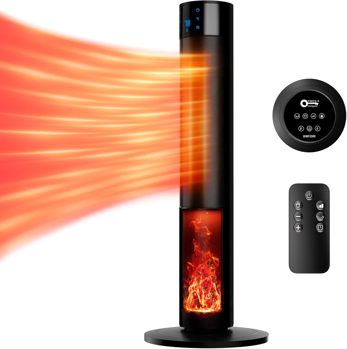 1500W Portable Tower Heater - Fast & Safe Heating 