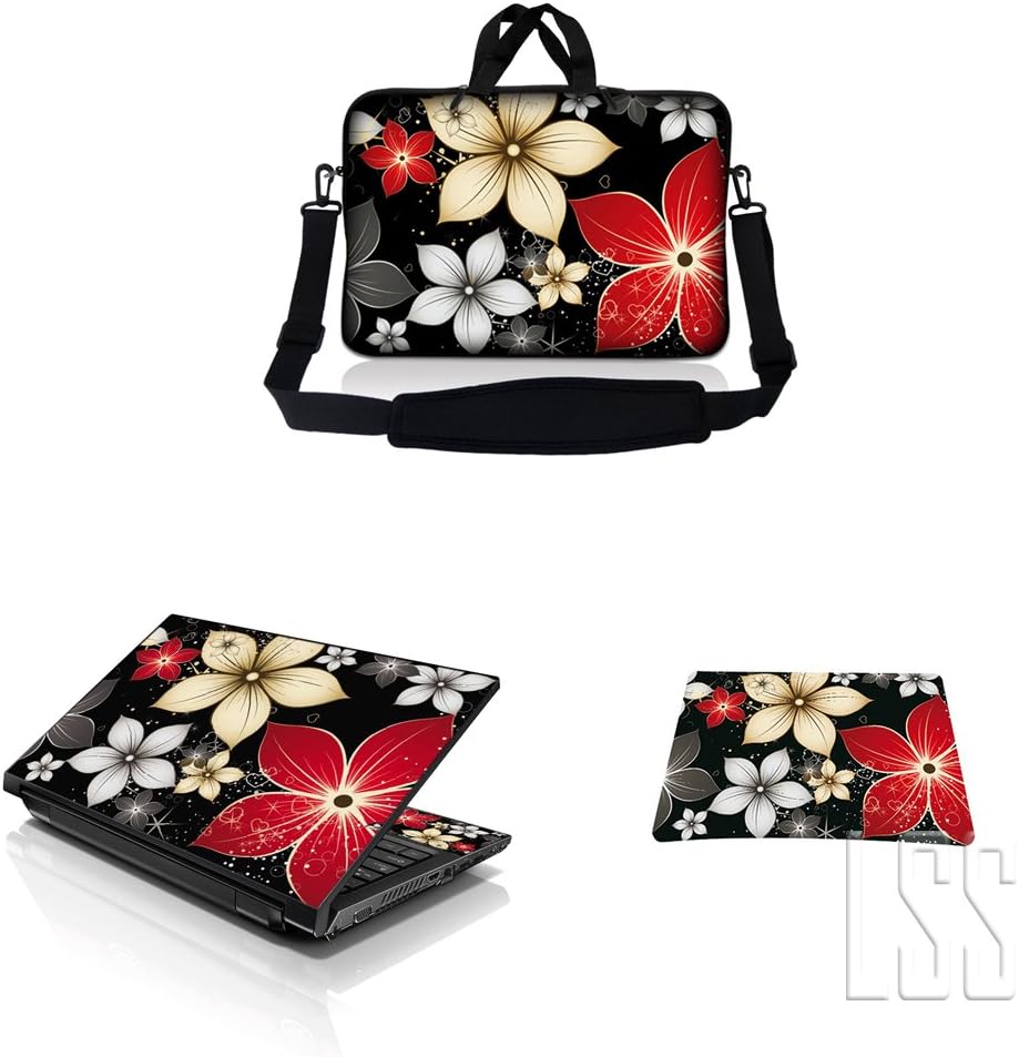 LSS 17-17.3 Laptop Sleeve Bag with Skin Sticker & Mouse Pad