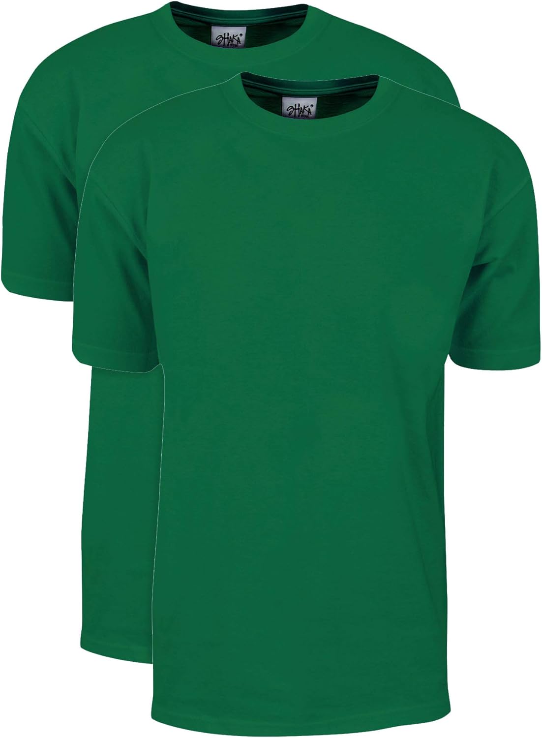 Shaka Wear Men's T Shirt 2 Pack Heavyweight Cotton Crewneck