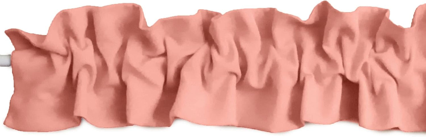 Solid Poplin Sleeve Topper Window Valance for Home Decor